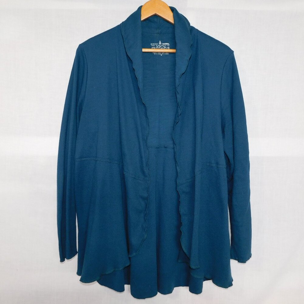 Neon Buddha Womens XL Blue Open Cardigan Cotton